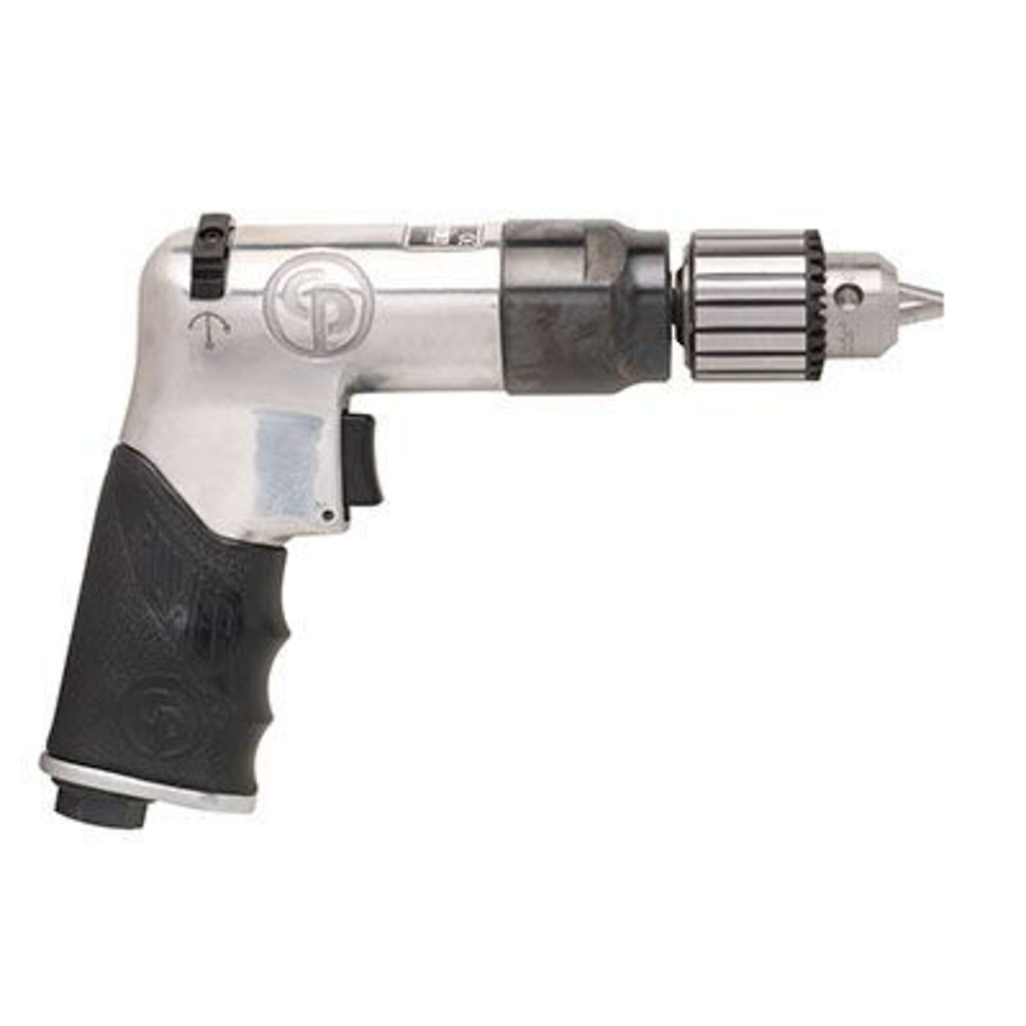 Chicago Pneumatic, 3/8in. (10 mm) REVERSIBLE PNEUMATIC DRILL, Chuck Size 3/8 in, Tool Length 7.01 in, Max. RPM 2600 Model# CP789R-26